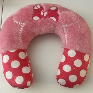 Disney Baby Pink and Red Minnie Mouse Neck Pillow